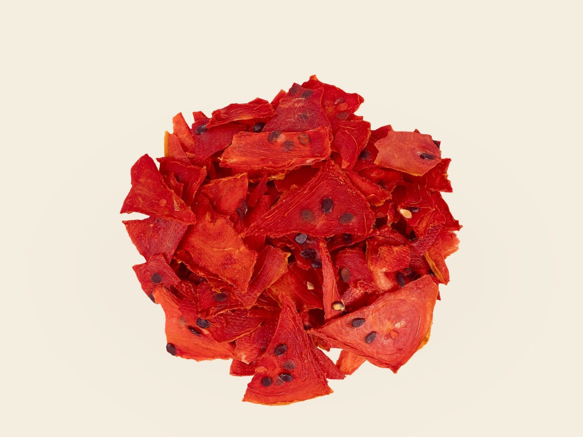 Dried watermelon chips