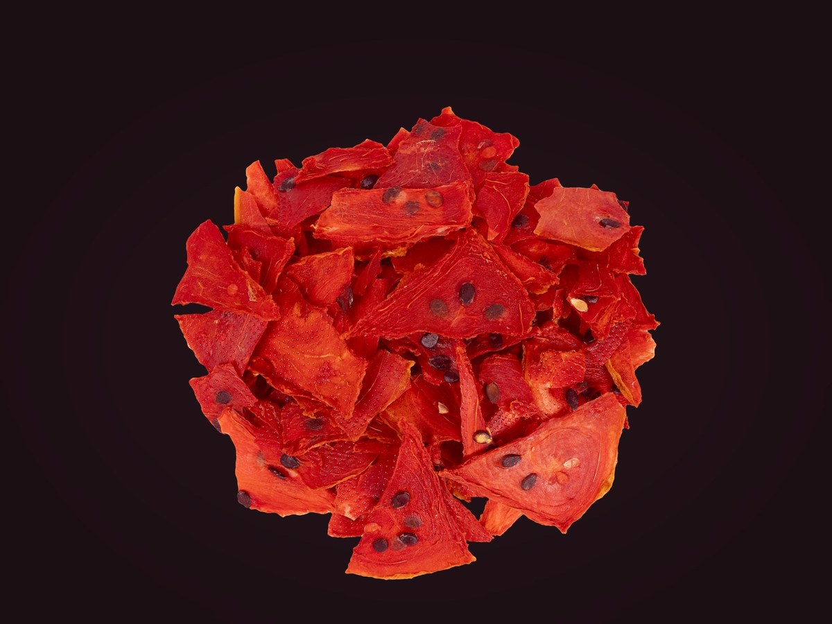 Dried watermelon chips