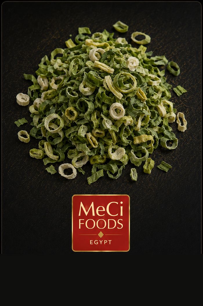 Dried green onion rings