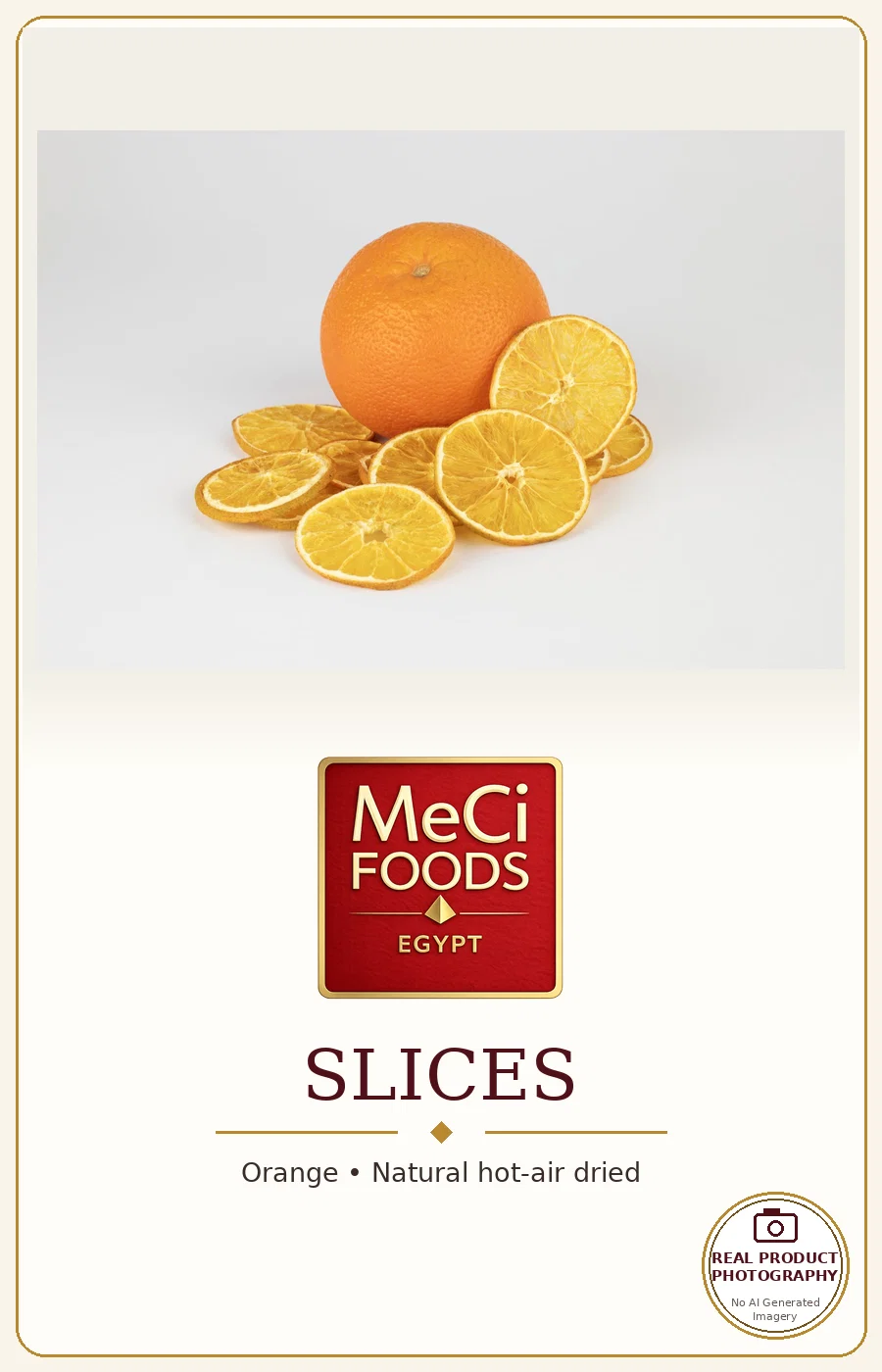 Fresh orange and dried slices, studio black background