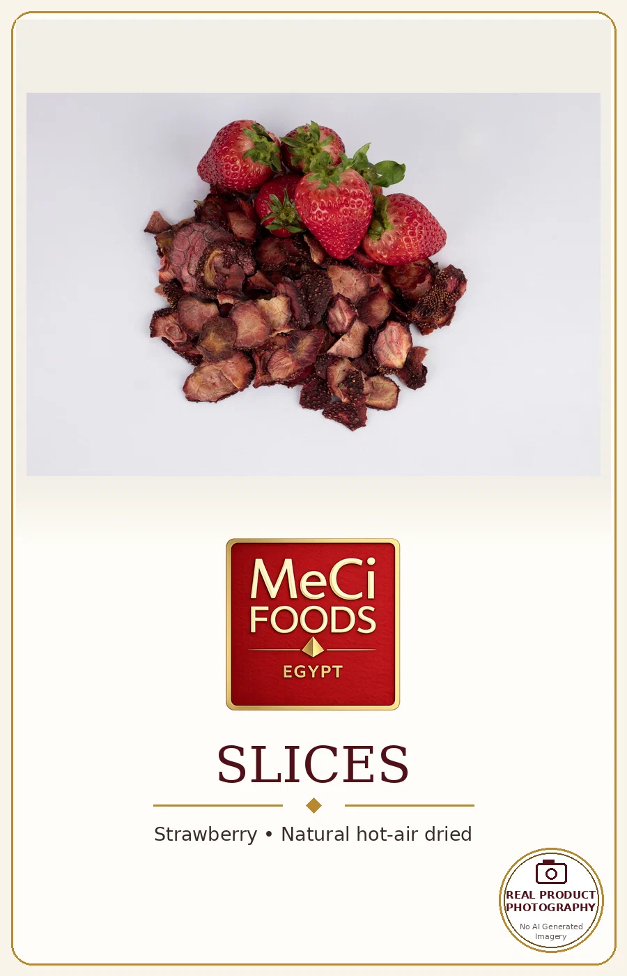 Fresh and dried strawberry, studio black background