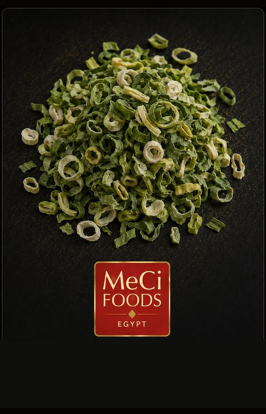 Dried green onion rings