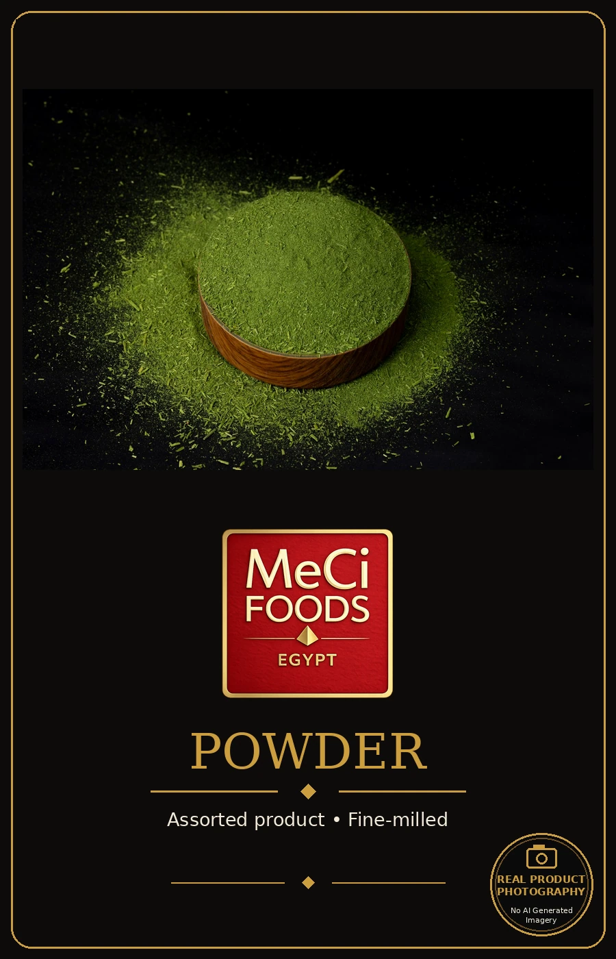 Parsley powder in a wooden bowl